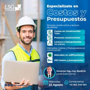 Especialista en Costos y Presupuestos 2023 - III