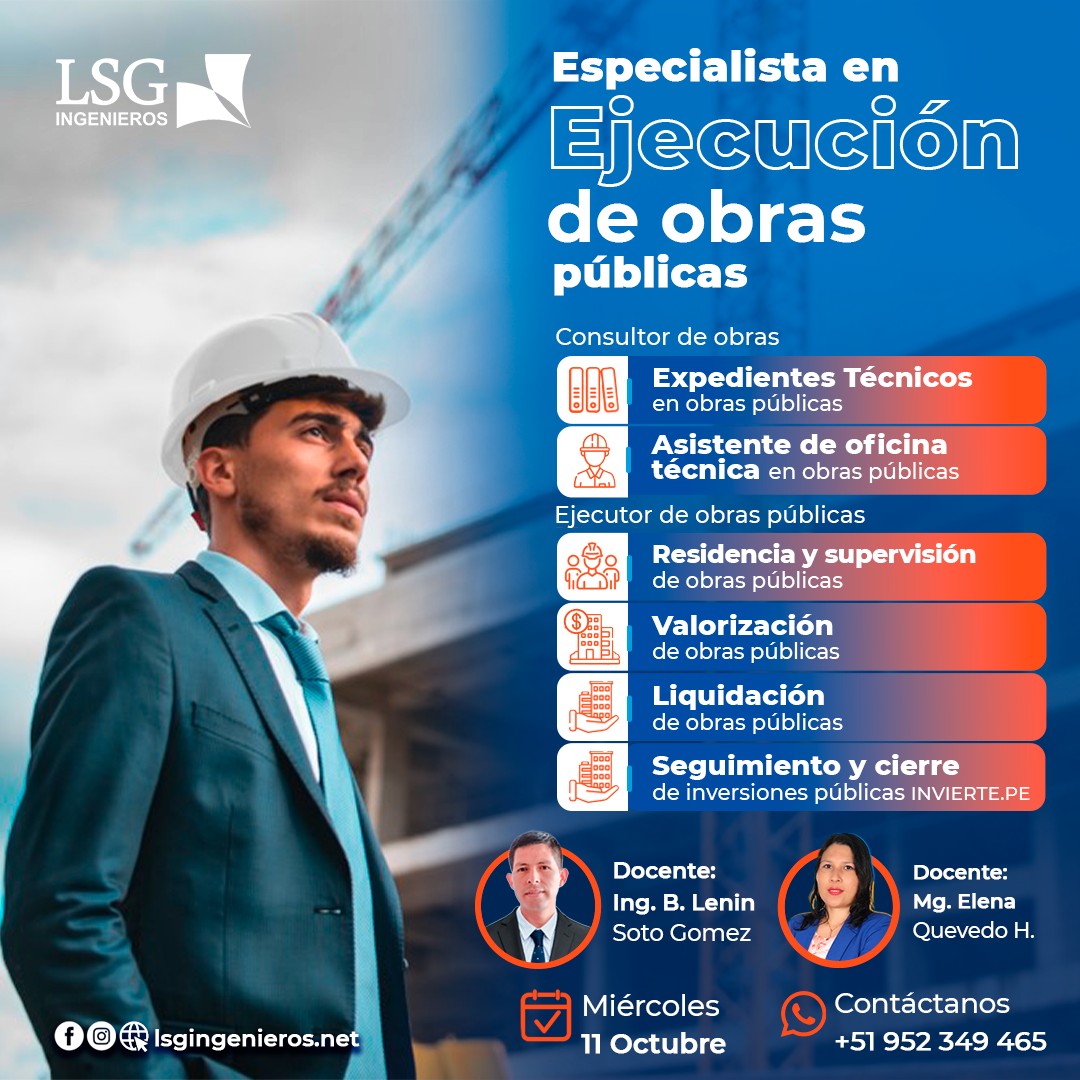 Especialista en Ejecuciòn de Obras Públicas 2023 - III