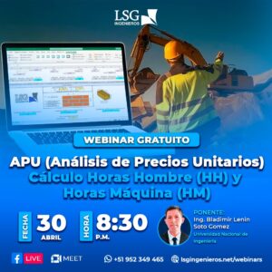 APU(ANÁLISIS DE PRECIOS UNITARIOS CÁLCULO HORAS HOMBRE Y HORAS MÁQUINA