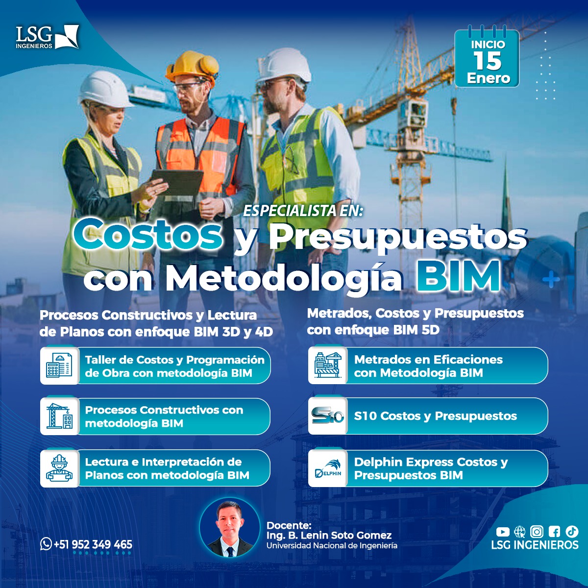 Especialista en costos y presupuestos con metodología BIM 2025 - I
