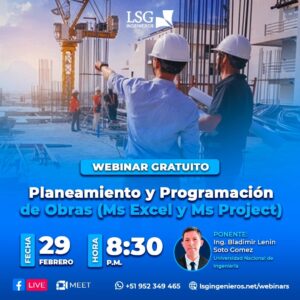 PLANEAMIENTO Y PROGRAMACIÓN DE OBRAS (MS EXCEL Y MS PROJECT)